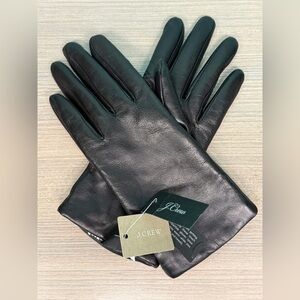 J crew leather gloves